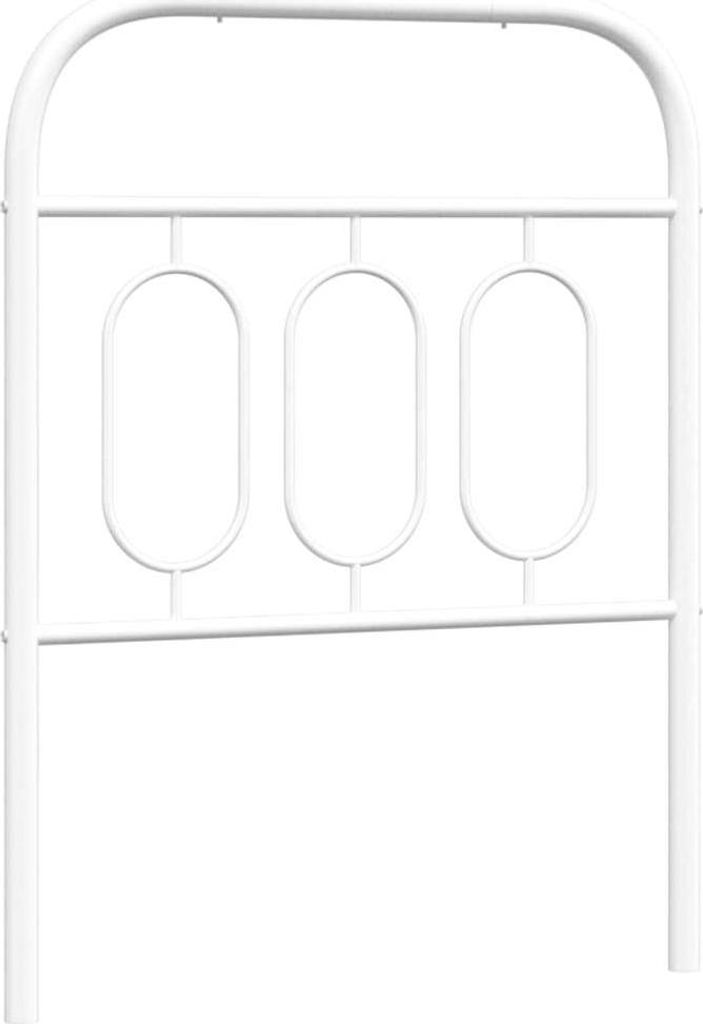 vidaXL Ersatz-Kopfteil Metall Weiß 75 cm