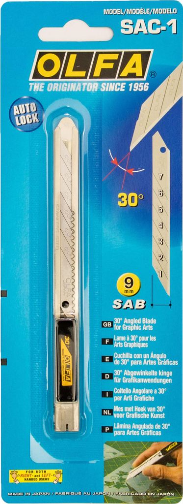 OLFA Cuttermesser SAC-1 für Grafiker, mit 30° Produktbild 