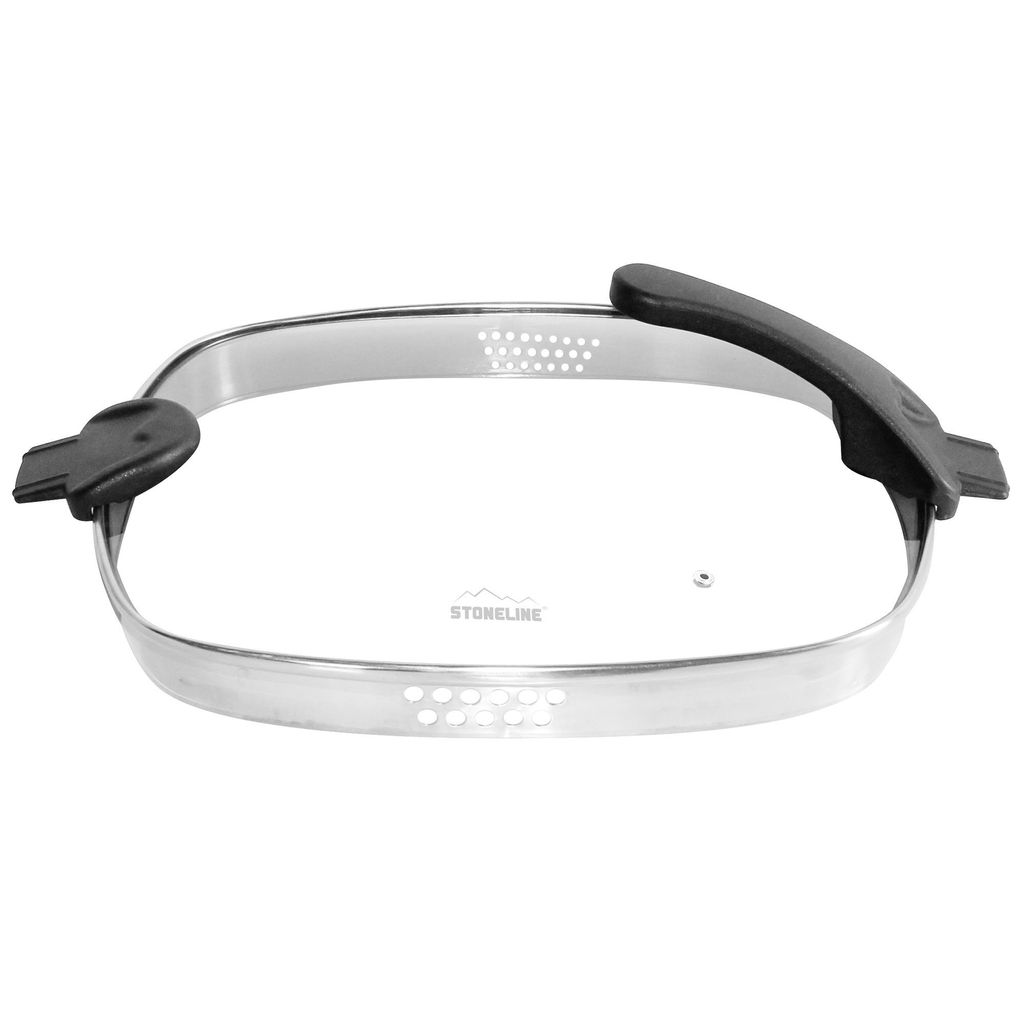 STONELINE FUTURE Glasdeckel Eckig 28 cm mit Sieb Funktion