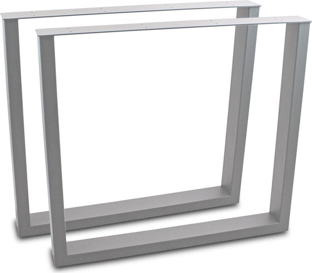 Tischbeine Stahl 80x72 Grau