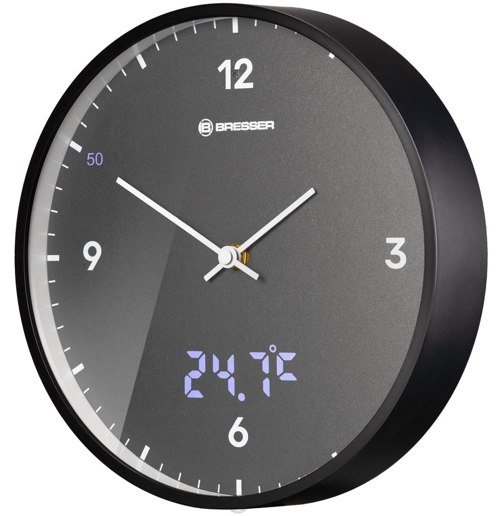 Bresser Mytime Ledsec Wanduhr Grau  Grau One Size Produktbild 