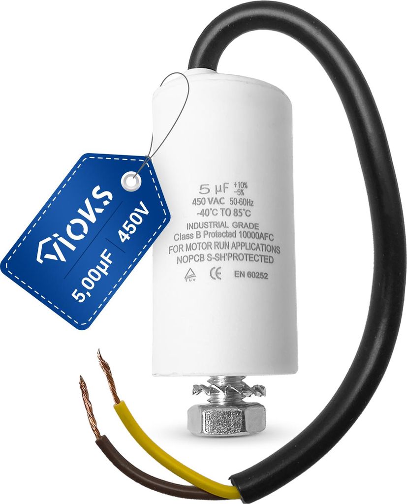 Kondensator 5μF 450V mit Kabel M8 Schraube für elektrische Hausgeräte