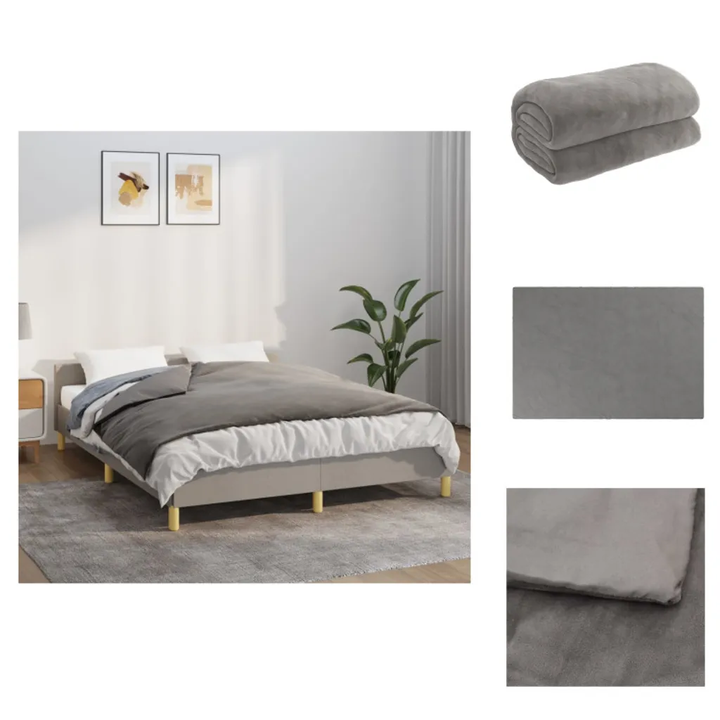 vidaXL Coperta Pesata in Tessuto Grigio 10kg | 138x200 cm