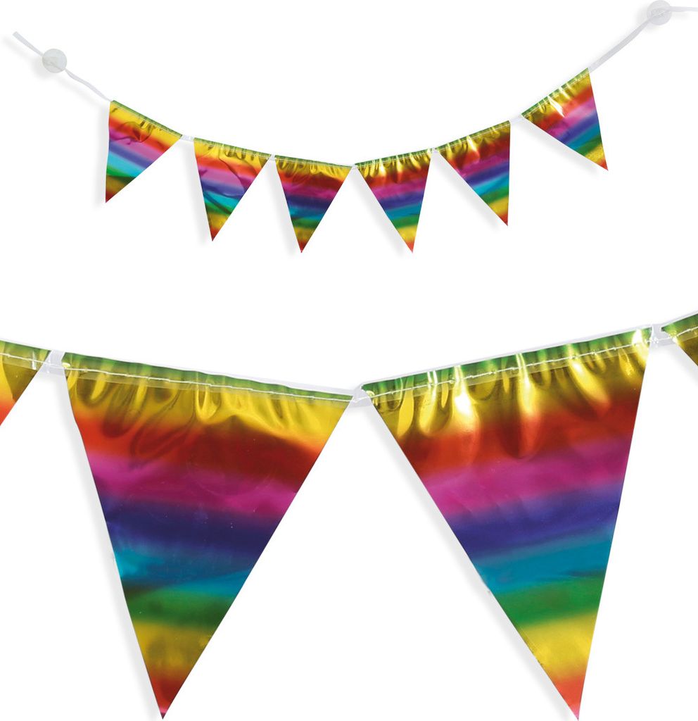 Girlande Regenbogen 100 cm mit Saugnäpfen Karneval Fasching Party Halloween Cosplay.