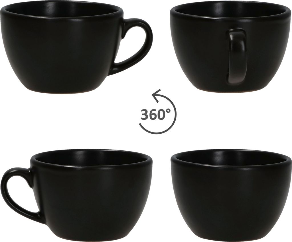 6er Set Panther Kaffeetassen mit Untertassen für 6 Personen Produktbild 4
