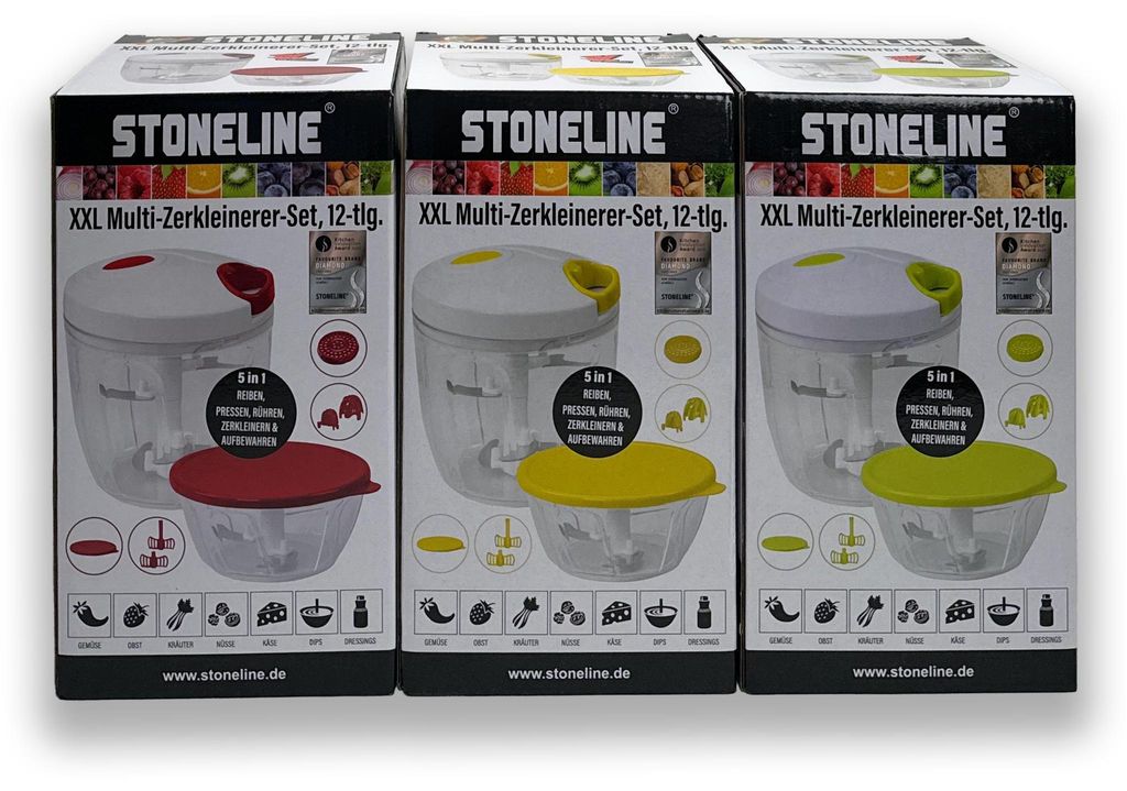 STONELINE® Multizerkleinerer Set 12-teilig | Gelb Produktbild 