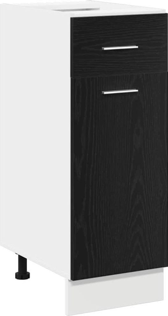 vidaXL Hängeschrank mit Regal Schwarz Eichen-Optik 30 x 46 x 81,5 cm