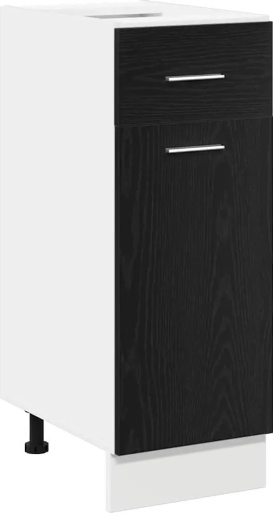 Pensile con ripiano effetto rovere nero 30 x 46 x 81,5 cm