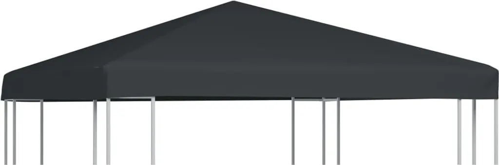 Toit de Remplacement pour Tonnelle de Jardin 3x3m en Polyester Gris