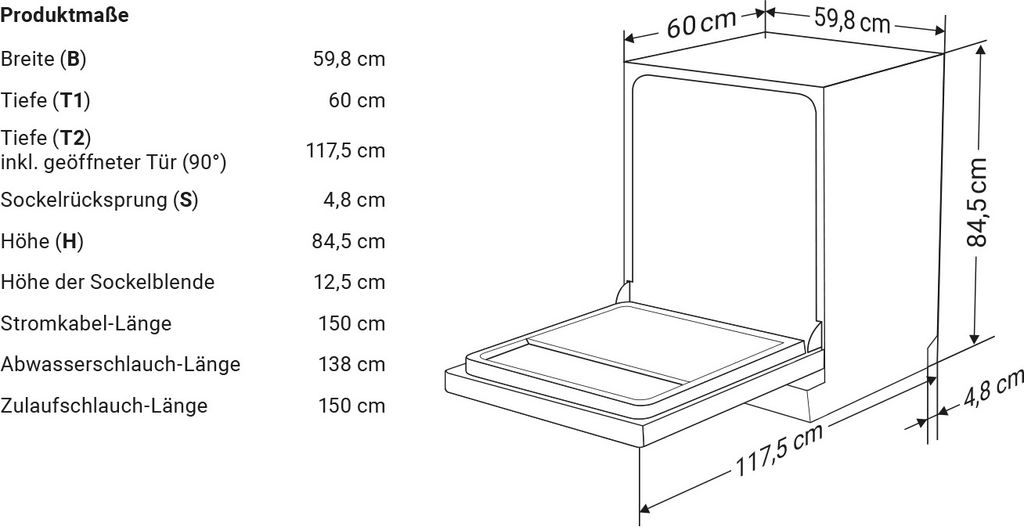 KKT KOLBE Geschirrspüler Freistehend | 60cm | schwarz | Produktbild 6