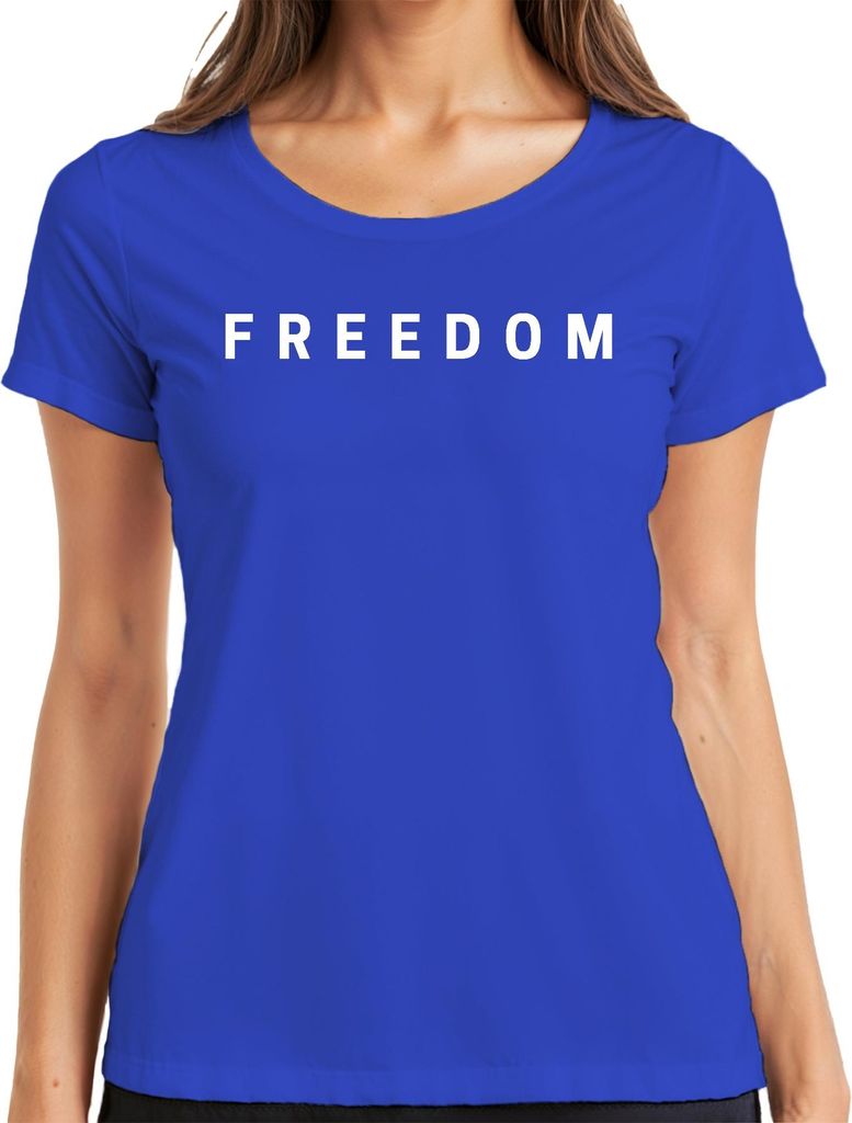Freedom Charlie Kirk RIP Konservativ Republikaner Turning Point Damen T-Shirt, Blau, L