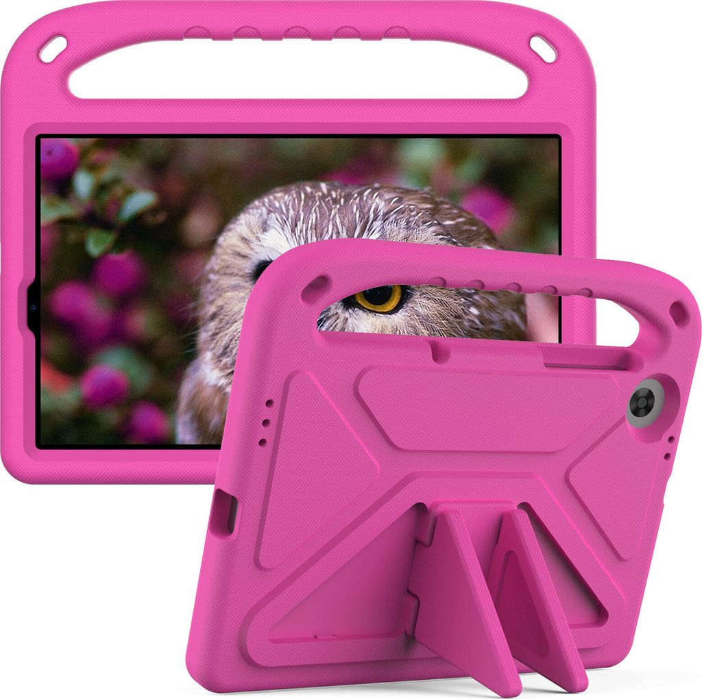 Hülle für Lenovo Tab M10 HD 2nd Gen 10,1 Zoll TB-X306F /TB-X306X, Leichte Stoßfeste Eva Kinder Schutzhülle mit Griff und Faltbarem Ständer Rosa