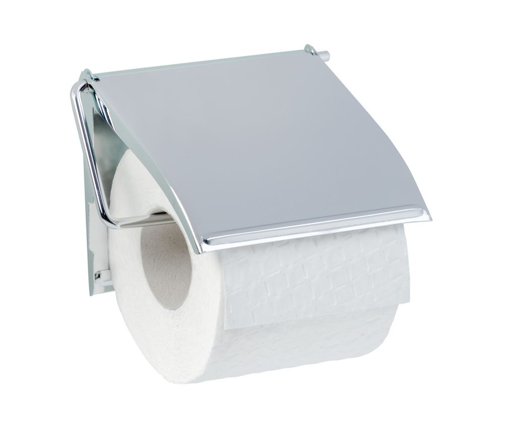 WENKO Toiletten Papier Halter Klo Rollen Ablage Deckel Cover Badezimmer WC
