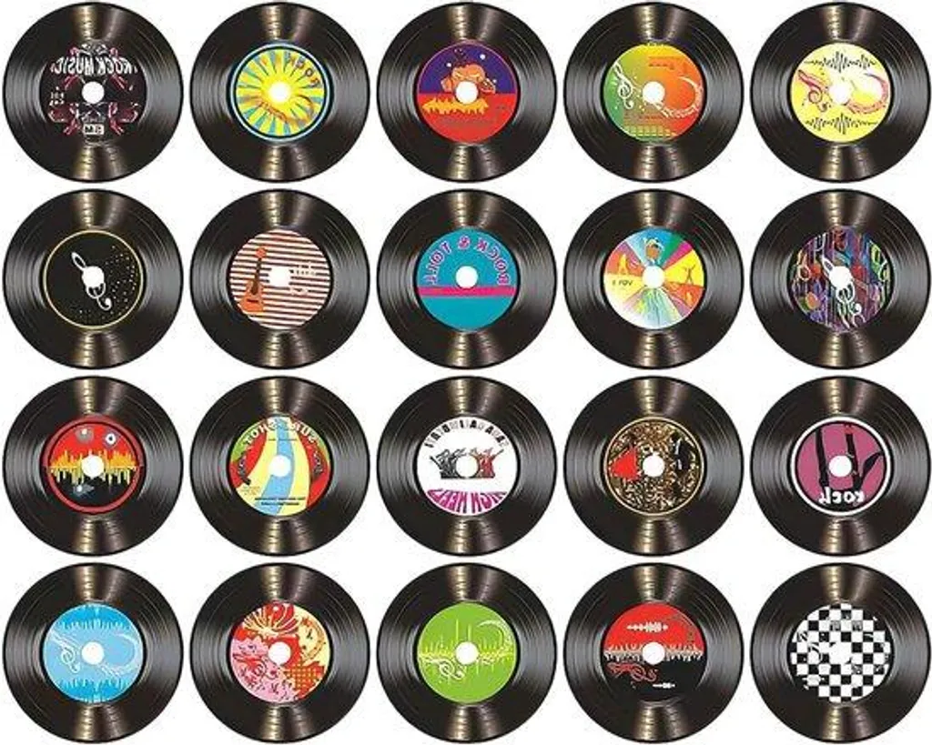 Décoration Murale Vinyle Style Années 80 - 20 Pièces pour Salon et Café