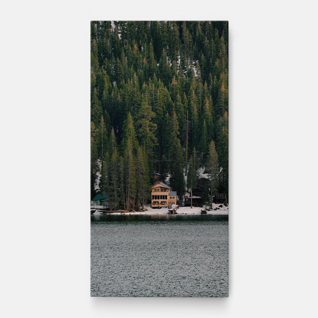 ARTHUB Leinwandbild 50x100 cm, Peacefull Place | Wohnzimmerdekoration, Hängende Bilder, Wanddekoration, Heimdekoration, Landschaften, Berge