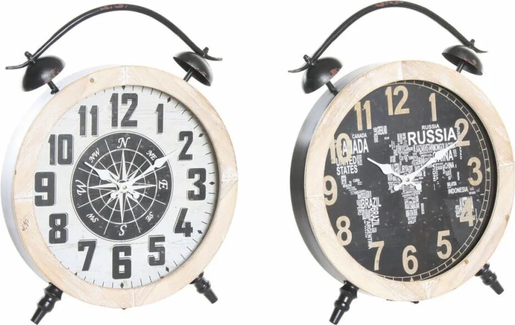 Horloge Décorative de Salon 52 cm en Fer et Bois - Duo Chic DKD Home