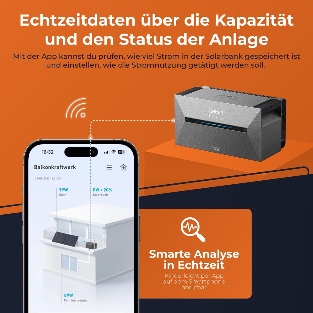 Solarway® All In One Balkonkraftwerk mit Speicher 2000W Produktbild 8