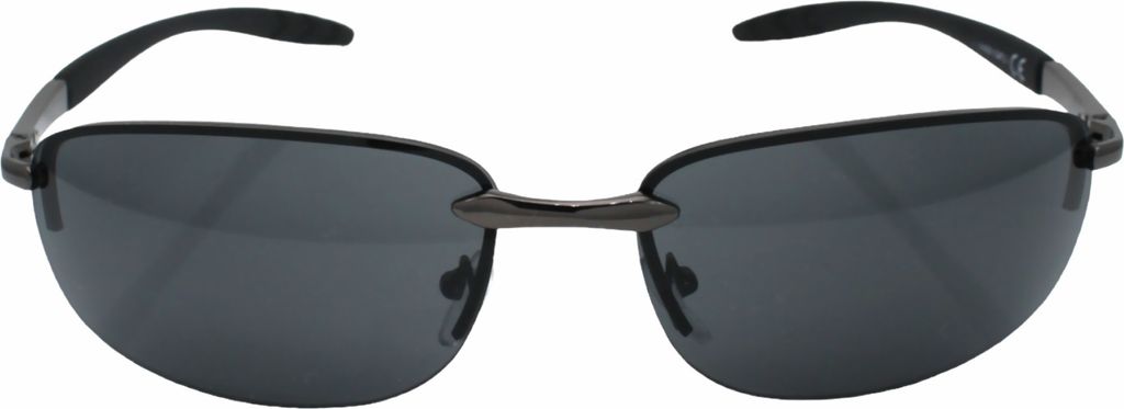 Sportliche Metall Sonnenbrille Oval Rahmenlose Gläser Schmal Schwarz Getönt Federgelenke Herren Biker Brille Wrap Around