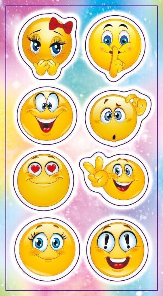 Emoticon-Aufkleber (Schul- und Papierwaren) Obrázek produktu 