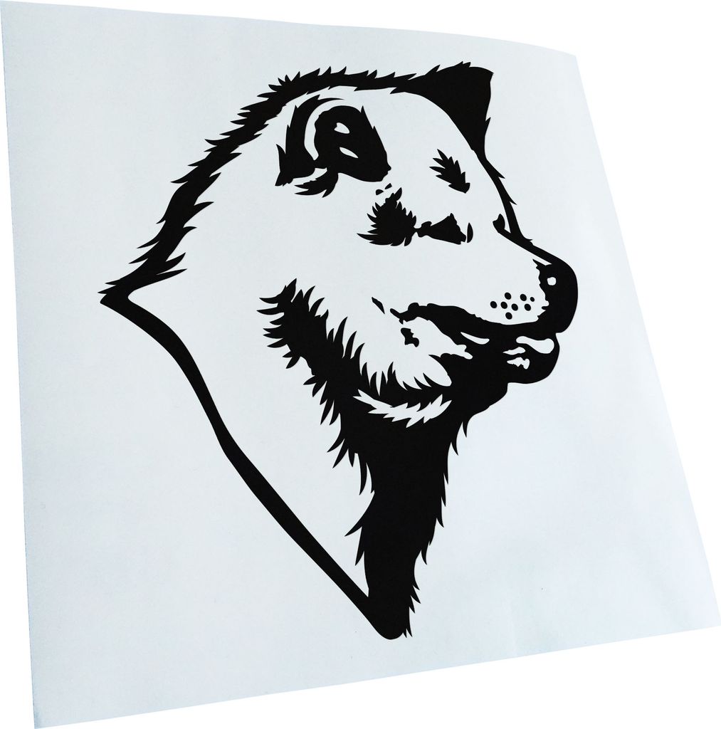 Kiwistar - Autoaufkleber - Akita Hund - Schwarz - 60x50cm - Aufkleber für Auto, Laptop, Fahrrad, LKW, Motorrad mehrfarbig JDM Decal Racing