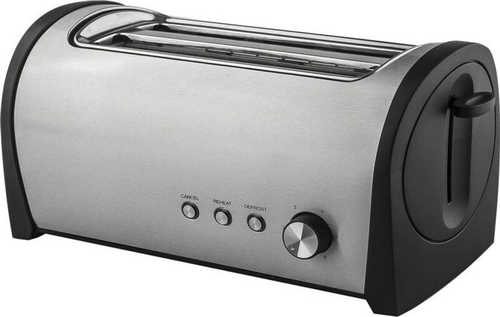 Toaster aus Edelstahl, 2 Schlitze, 1400 W, Küche