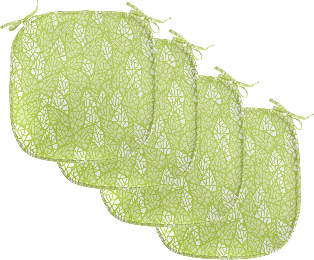 Coussin décoratif 40x40 vert pomme avec sangles de fixation - Pack de 4