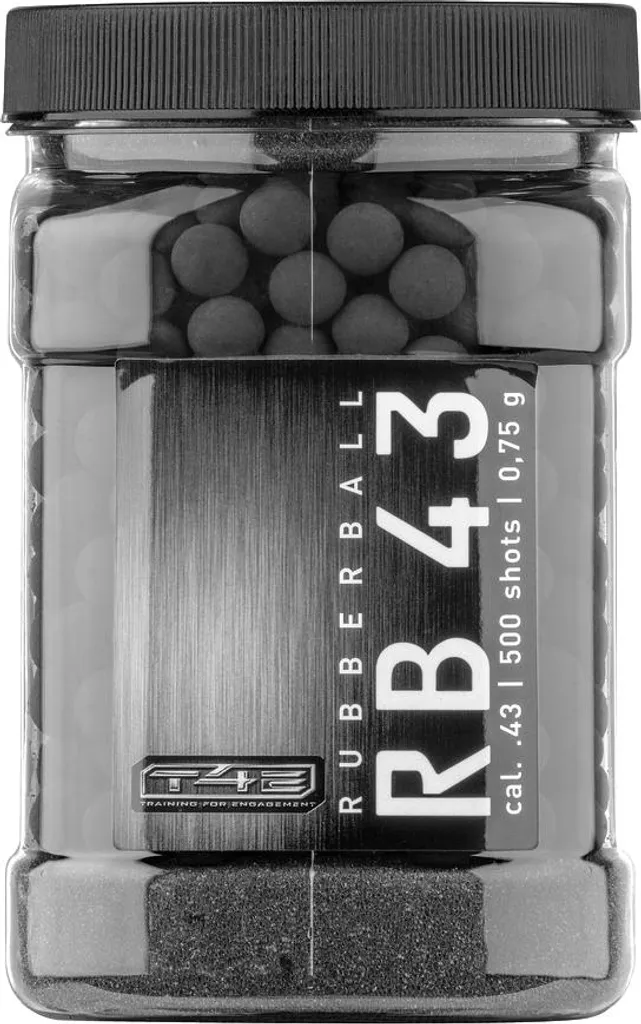 Balles Caoutchouc T4E .43 pour Entraînement sans Enrayage 500 Billes