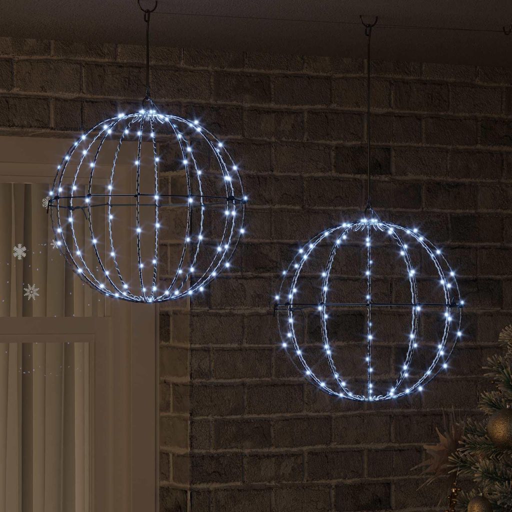 vidaXL Decorazione natalizia luminosa, 2 pezzi, 192 LED, Immagine del prodotto 