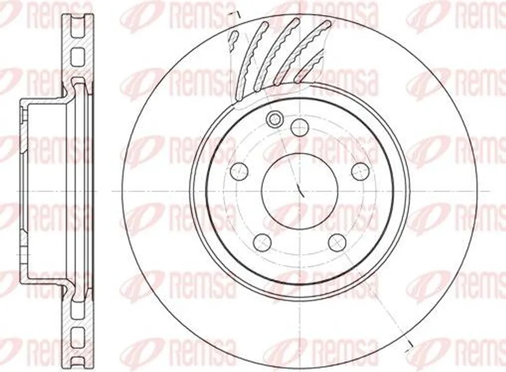 Disque de frein REMSA 6677.10 pour Mercedes CLS et Classe E OE 2114210912