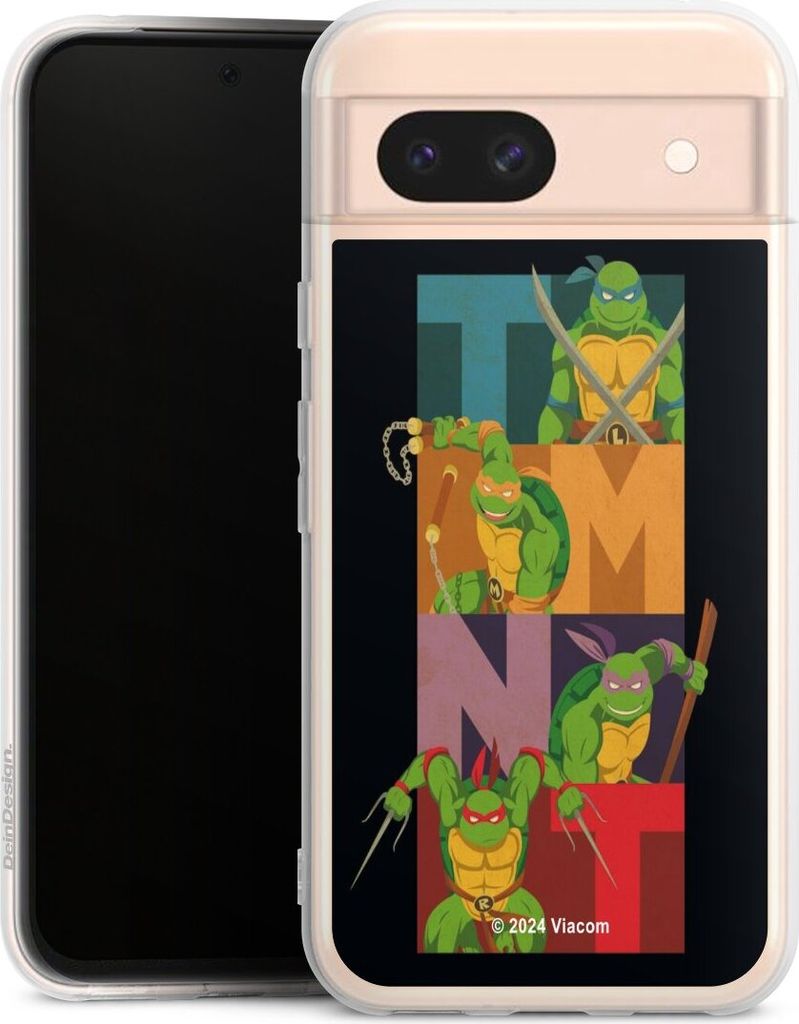DeinDesign Handyhülle für Google Pixel 8a Silikon Hülle Case Smartphone Schutzhülle Fanartikel Offizielles Lizenzprodukt Teenage Mutant Ninja T...