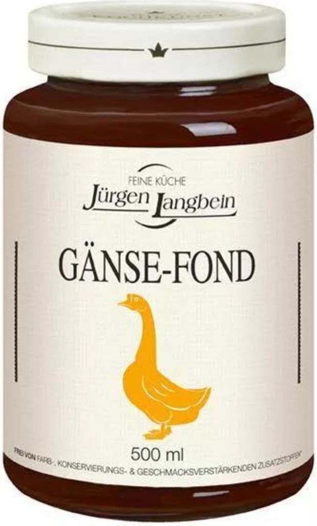 A jar of goose stock.