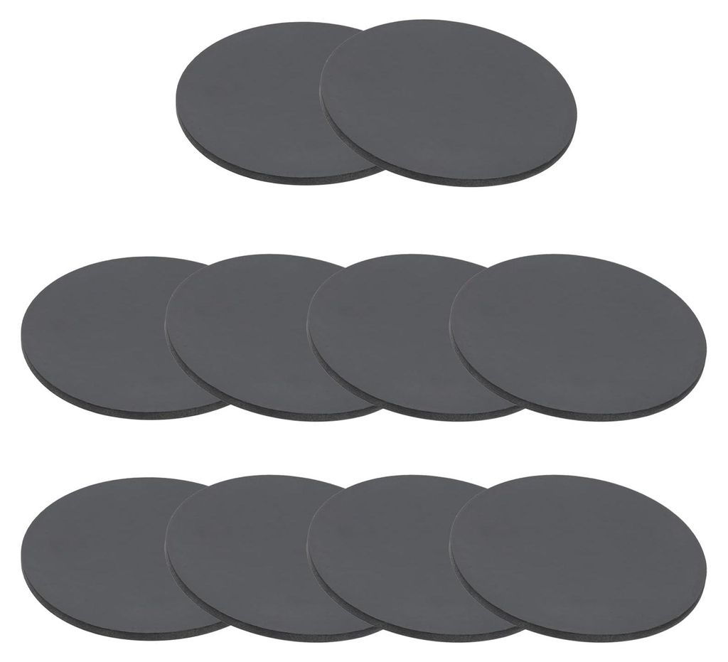 10 Gummiringe, 75 mm x 2 mm runde Gummibuchsen, Gummidichtung, Flachdichtung, Dichtungspads für Heimwerkerzubehör für Haus und Auto, schwarz