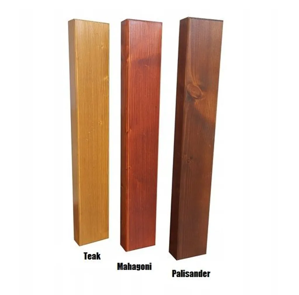 Banc de jardin sans dossier en bois brun résistant intempéries 150cm - 4