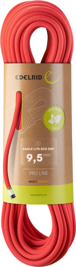 Eagle Lite Eco Dry 9,5mm, neon coral, 50 M - Edelrid