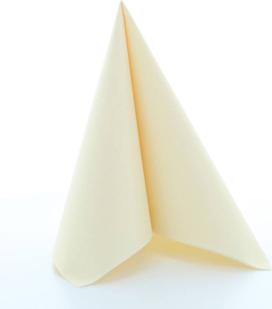 Airlaid Serviette Creme, 40 x 40 cm, 50 Stück - Mank