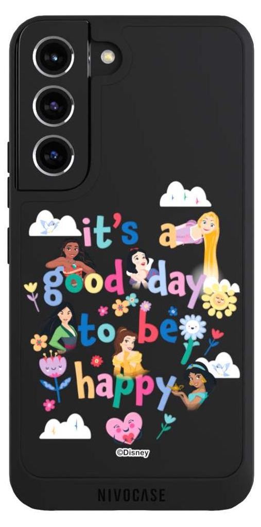 NIVOCASE Handyhülle für Samsung Galaxy S22 Hülle NIVOpure Case Schwarz Disney Princess Offizielles Lizenzprodukt Prinzessin