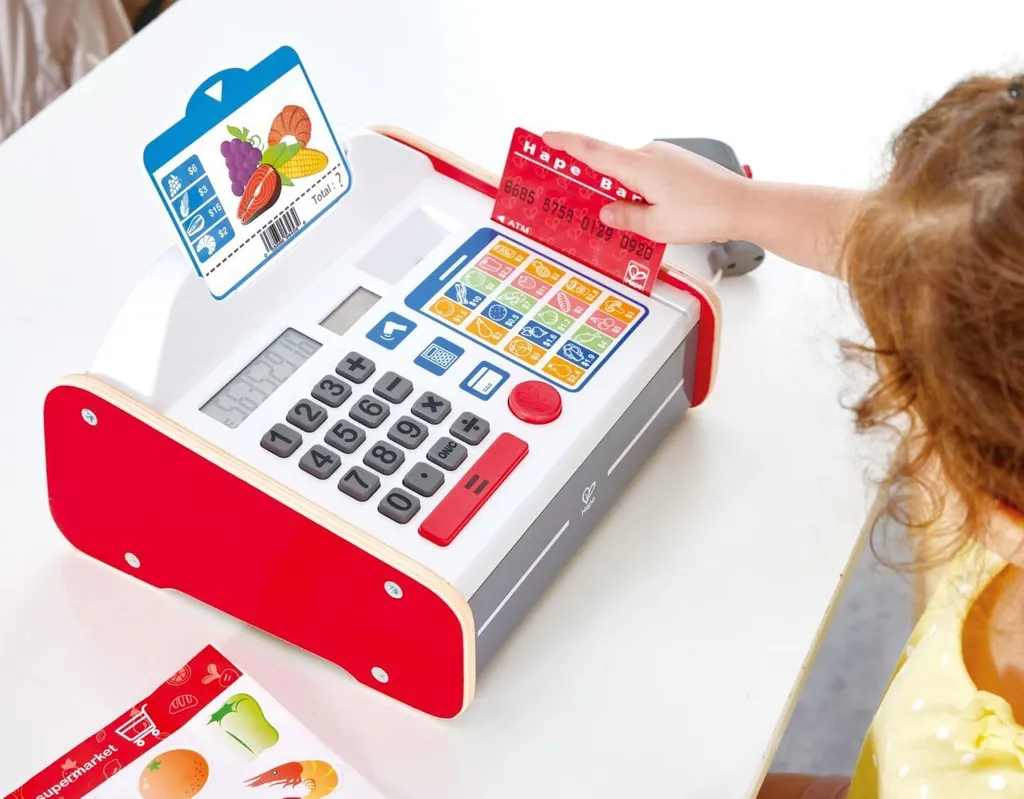 Caisse Enregistreuse Interactive Hape en Bois Durable pour Apprendre - 5