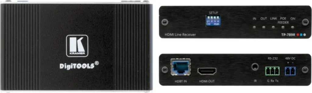 Kramer TP-789R Récepteur 4K60 HDR avec Alimentation PoE bidirectionnelle