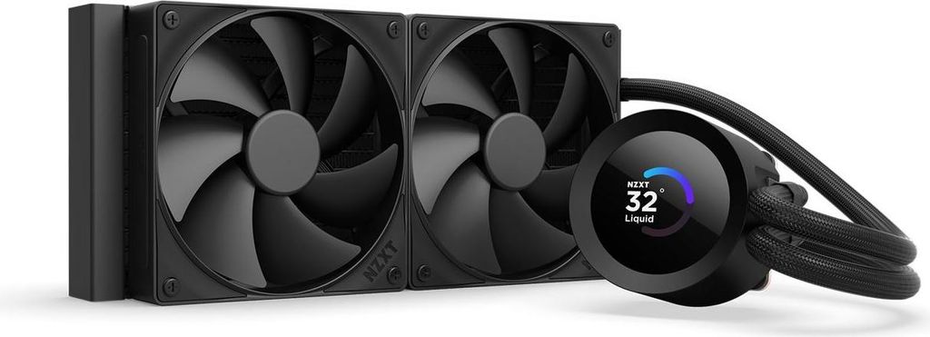 NZXT Kraken Plus 240, All-in-One-Flüssigkeitskühler, 12 cm, Schwarz