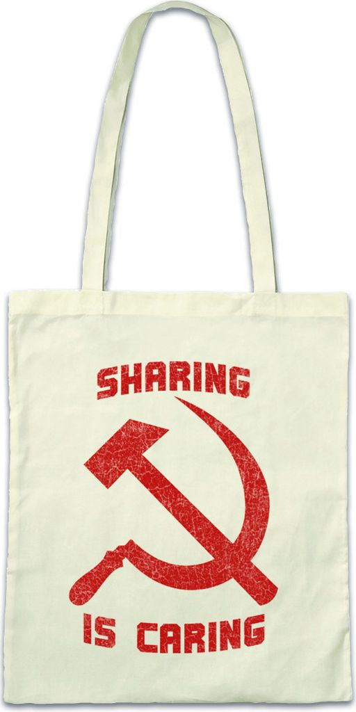 Urban Backwoods Sharing Is Caring, Stofftasche, Farbe: Beige