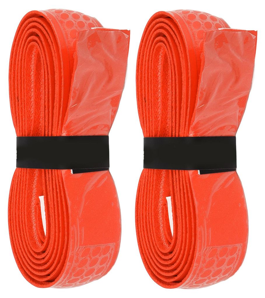 2 Stück Tennisschläger-Griffband, Badmintonschläger, dicke Griffbänder, schweißabsorbierendes Griffband, Orange