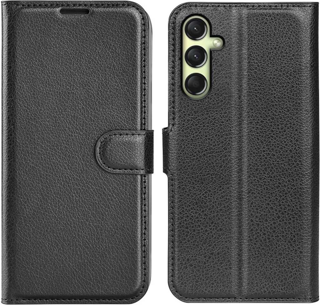 Custodia Protettiva Samsung Galaxy A16 - Libro in Pelle Nera Wallet