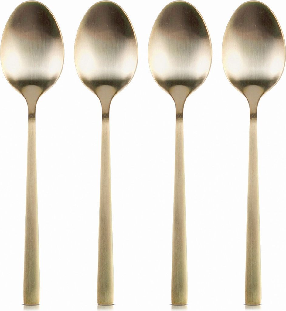 4x Goldene Löffel Für Tee Kaffee Desserts Kleine Löffel Set von Löffeln