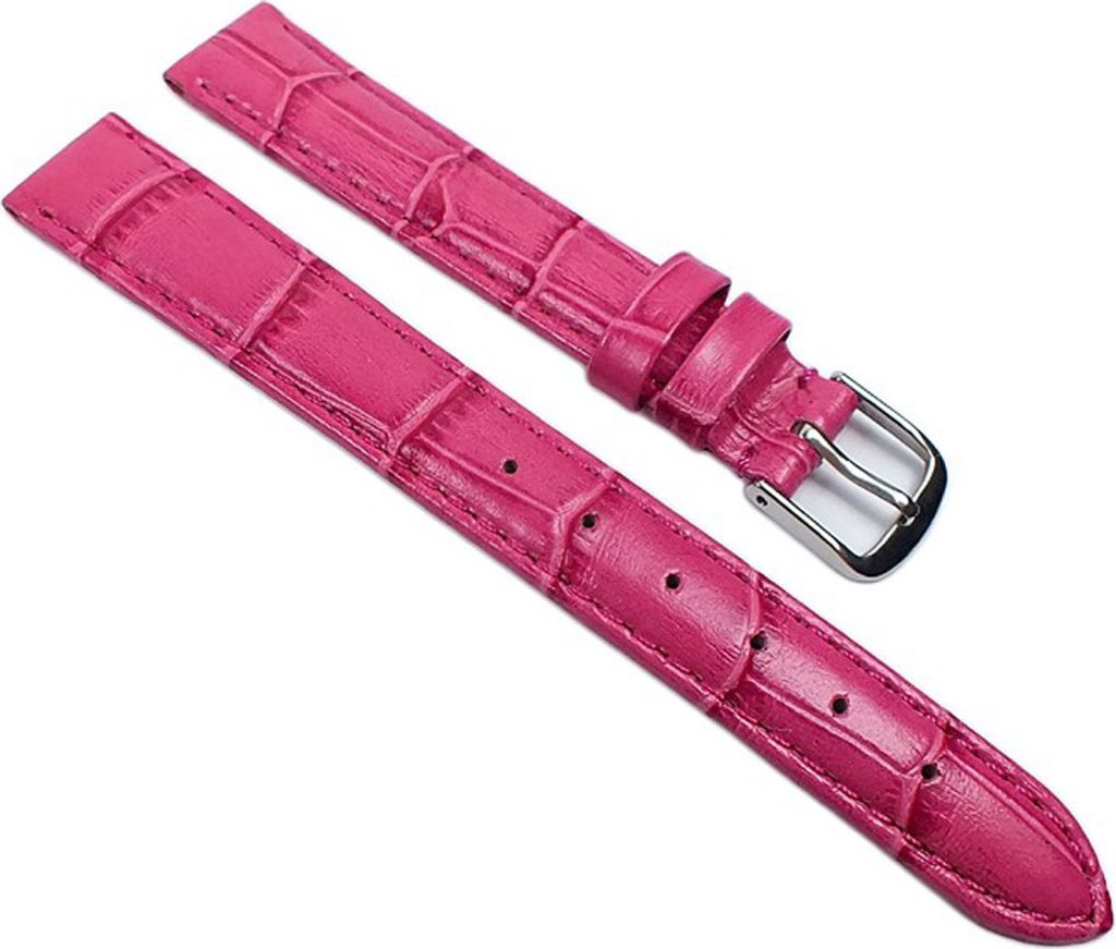 Louisiana Print XL Ersatzband Uhrenarmband Leder Himbeere 21912S-XL, Anstoß:18 mm