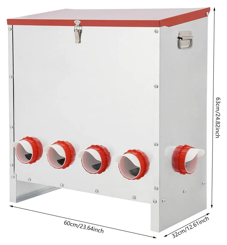 Mangeoire poule grande capacité 30 kg pour autonomie totale élevage