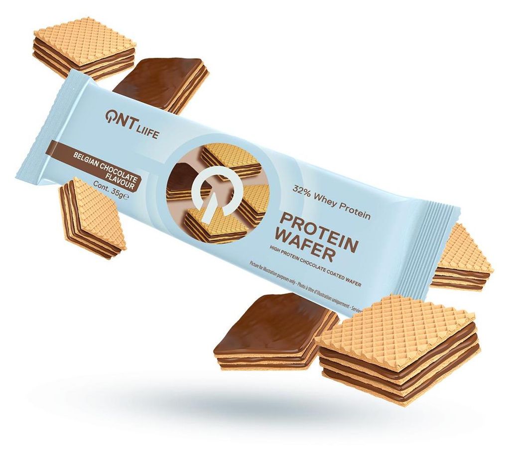 QNT Protein Wafer - 12 x 35g-Riegel Belgian Chocolate
