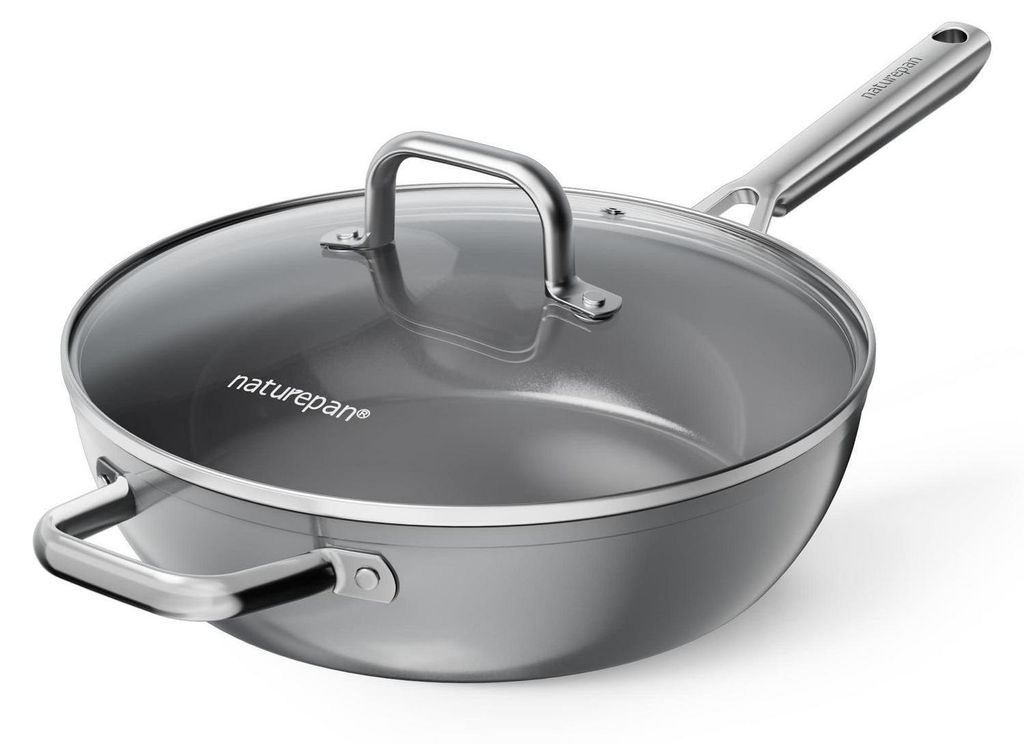 Bratpfanne Keramik mit Deckel 28cm 5L Antihaft Induktion Produktbild 