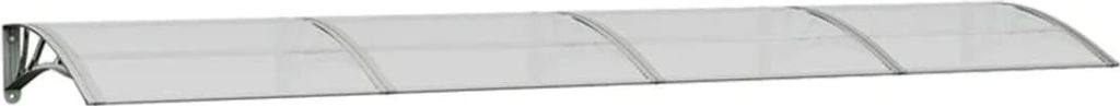 vidaXL Auvent de porte Gris et transparent 350x75 cm Image du produit 