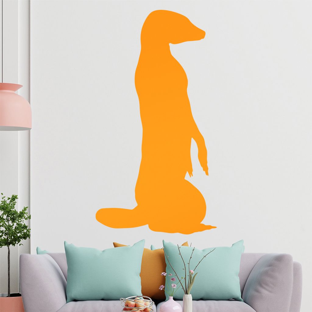 KIWISTAR Erdmännchen - Wüste Beobachten Sahara Wandtattoo in 6 Größen - Wandaufkleber Wall Sticker - Dekoration, Küche, Wohnzimmer, Schlafzimm...