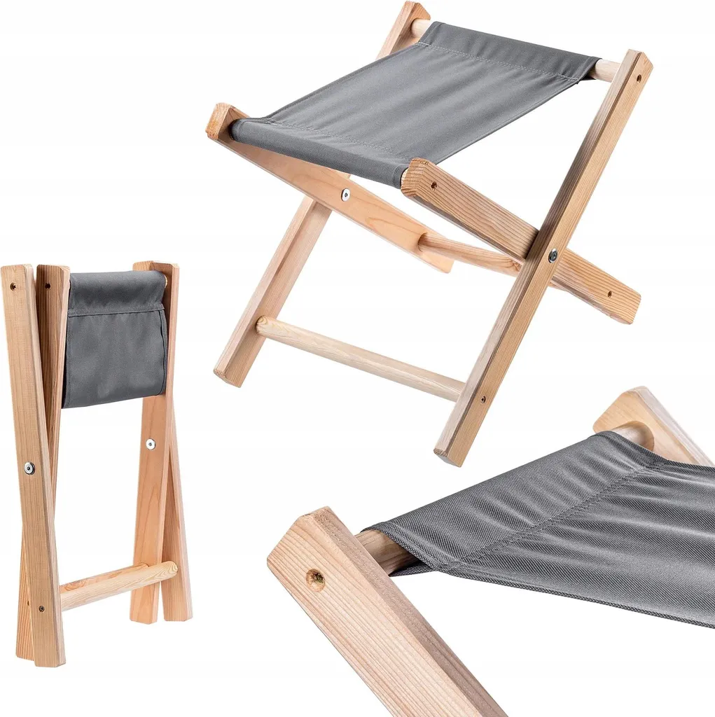 Tabouret pliant compact 40x31 cm en bois - Design peu encombrant